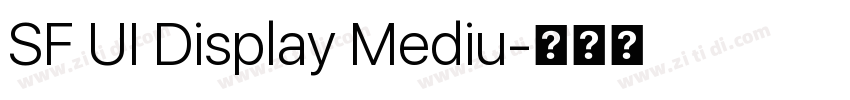 SF UI Display Mediu字体转换
